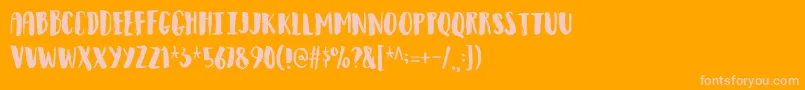 フォントObservantdemo – オレンジの背景にピンクのフォント