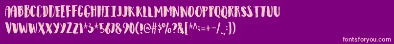 フォントObservantdemo – 紫の背景にピンクのフォント