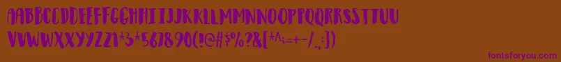 Observantdemo Font – Purple Fonts on Brown Background