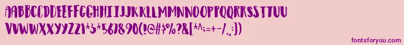 フォントObservantdemo – ピンクの背景に紫のフォント