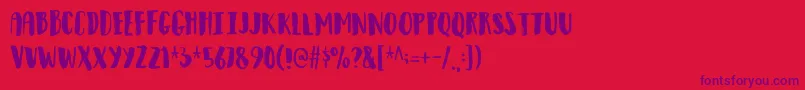 Observantdemo-Schriftart – Violette Schriften auf rotem Hintergrund