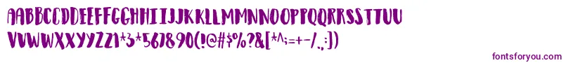フォントObservantdemo – 白い背景に紫のフォント