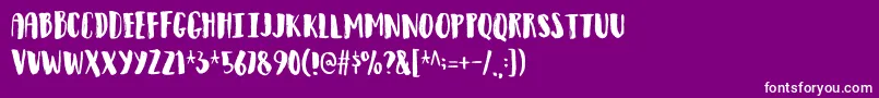 フォントObservantdemo – 紫の背景に白い文字
