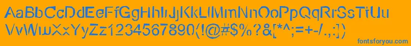 EcoFilesRough Font – Blue Fonts on Orange Background