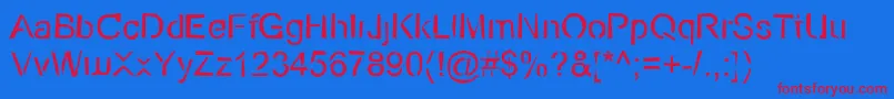 EcoFilesRough Font – Red Fonts on Blue Background