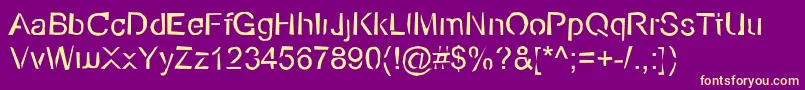 EcoFilesRough Font – Yellow Fonts on Purple Background