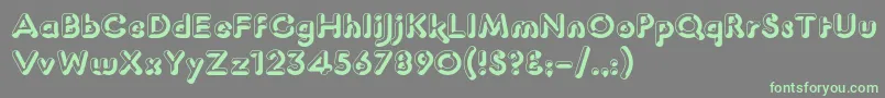 K22LuciferNo.1 Font – Green Fonts on Gray Background