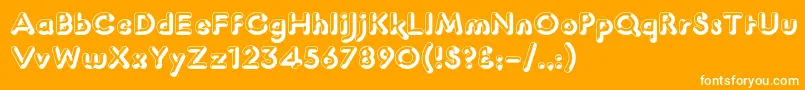 K22LuciferNo.1 Font – White Fonts on Orange Background