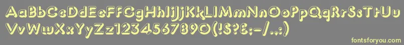 K22LuciferNo.1 Font – Yellow Fonts on Gray Background