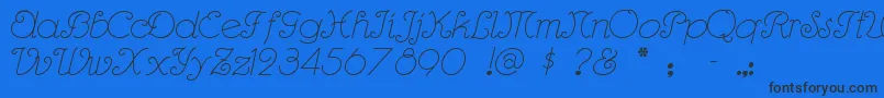 Rhumbasc Font – Black Fonts on Blue Background