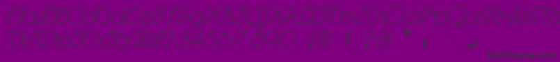 Rhumbasc-Schriftart – Schwarze Schriften auf violettem Hintergrund