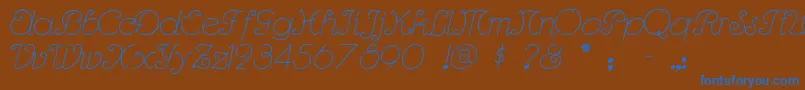 Шрифт Rhumbasc – синие шрифты на коричневом фоне
