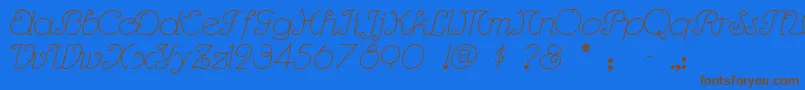 Rhumbasc Font – Brown Fonts on Blue Background
