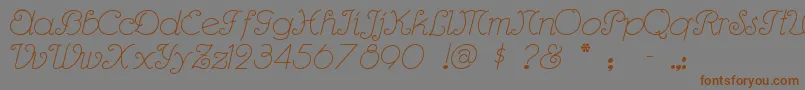 Rhumbasc-Schriftart – Braune Schriften auf grauem Hintergrund