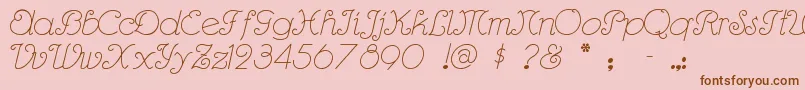 Rhumbasc Font – Brown Fonts on Pink Background