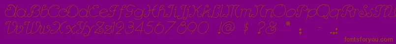 Police Rhumbasc – polices brunes sur fond violet