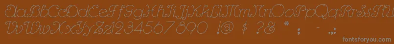Czcionka Rhumbasc – szare czcionki na brązowym tle