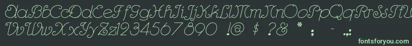 Rhumbasc Font – Green Fonts on Black Background