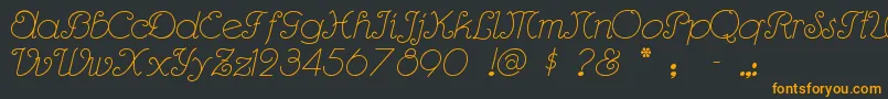 Rhumbasc Font – Orange Fonts on Black Background