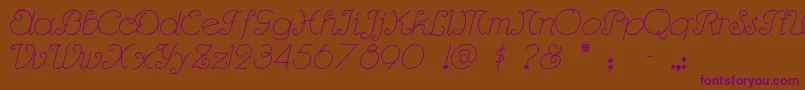 Rhumbasc Font – Purple Fonts on Brown Background