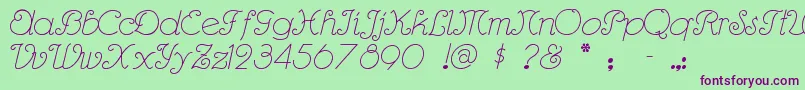 Rhumbasc Font – Purple Fonts on Green Background