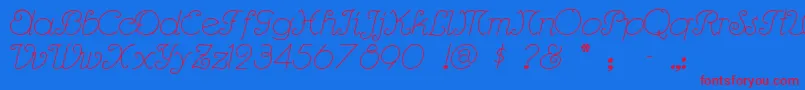 Weitere Informationen zur Rhumbasc-Schriftart Rhumbasc-Schriftart – Rote Schriften auf blauem Hintergrund