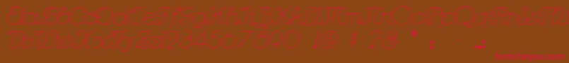Rhumbasc Font – Red Fonts on Brown Background