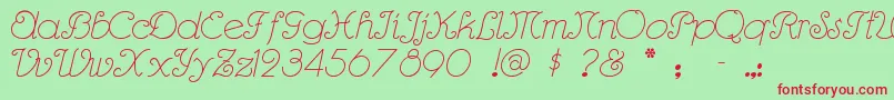 Rhumbasc Font – Red Fonts on Green Background