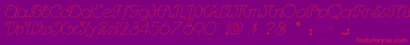 Rhumbasc Font – Red Fonts on Purple Background