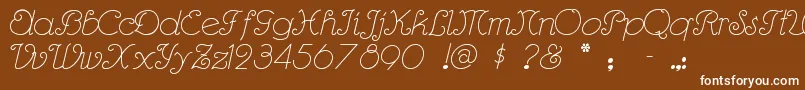 Шрифт Rhumbasc – белые шрифты на коричневом фоне