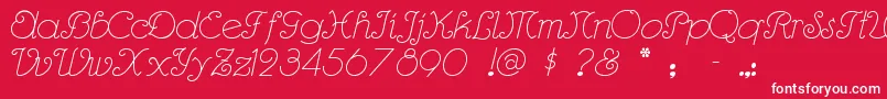 Rhumbasc Font – White Fonts on Red Background