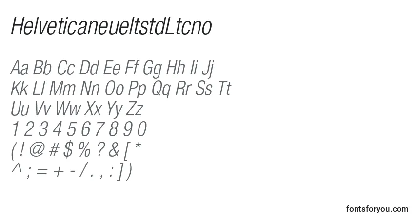 Шрифт HelveticaneueltstdLtcno – алфавит, цифры, специальные символы
