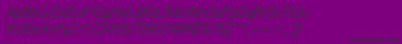 HelveticaneueltstdLtcno Font – Black Fonts on Purple Background