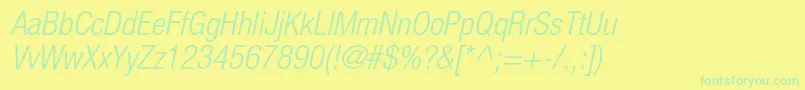 More about HelveticaneueltstdLtcno Font HelveticaneueltstdLtcno Font – Green Fonts on Yellow Background