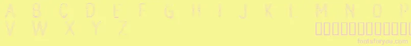 Cfcrayonsdeplombpersonaluse Font – Pink Fonts on Yellow Background
