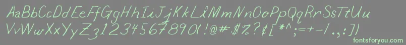 Lehn065 Font – Green Fonts on Gray Background