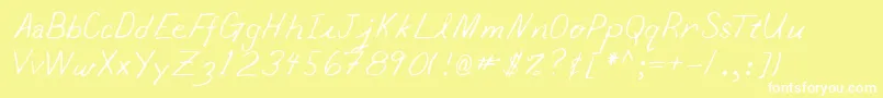 Lehn065 Font – White Fonts on Yellow Background