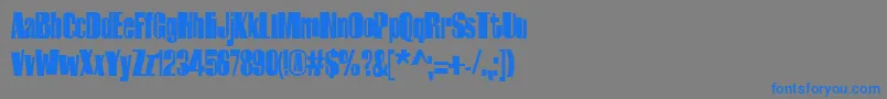 HarlemBold-Schriftart – Blaue Schriften auf grauem Hintergrund