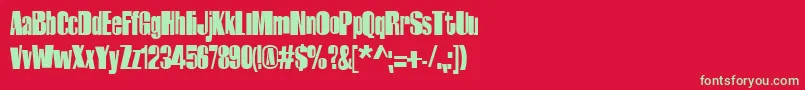 HarlemBold Font – Green Fonts on Red Background