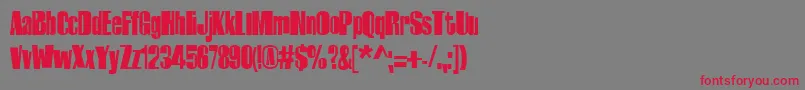 HarlemBold-Schriftart – Rote Schriften auf grauem Hintergrund
