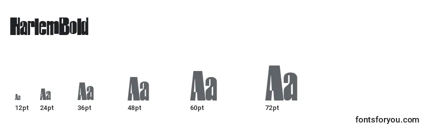 HarlemBold Font Sizes