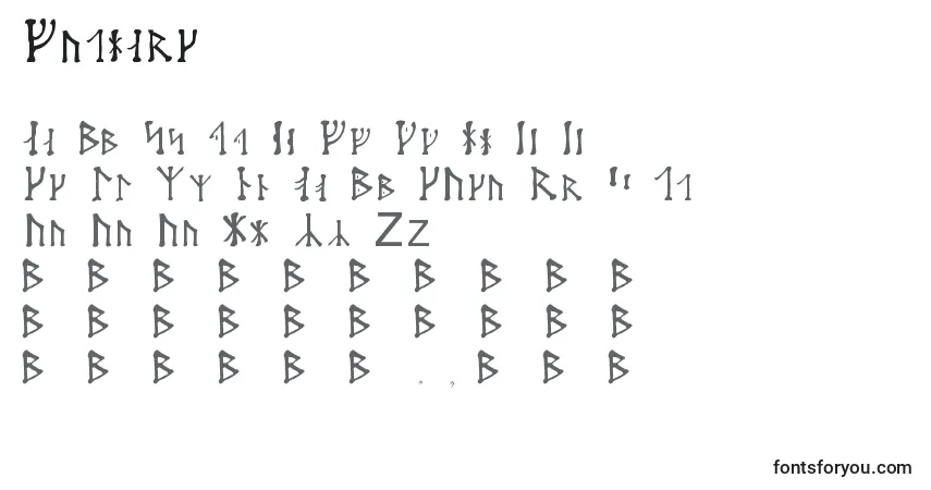 A fonte Futhark (102452) – alfabeto, números, caracteres especiais