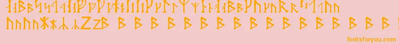 Futhark Font – Orange Fonts on Pink Background