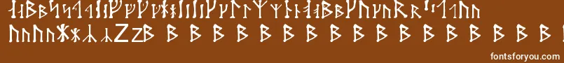 Futhark Font – White Fonts on Brown Background