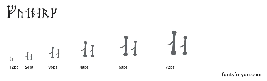 Размеры шрифта Futhark (102452)