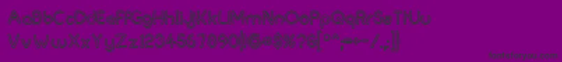 フォントFortunecityComicOutline – 紫の背景に黒い文字