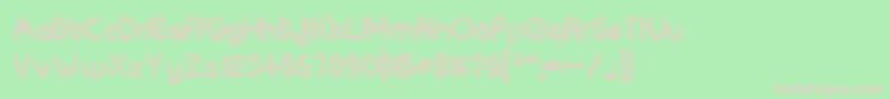 FortunecityComicOutline Font – Pink Fonts on Green Background