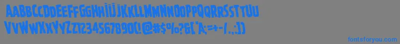 Ghoulishintentrotate Font – Blue Fonts on Gray Background