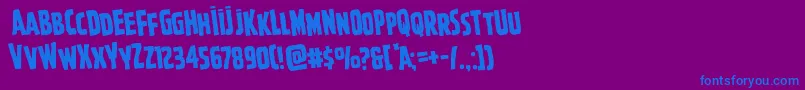 Ghoulishintentrotate Font – Blue Fonts on Purple Background