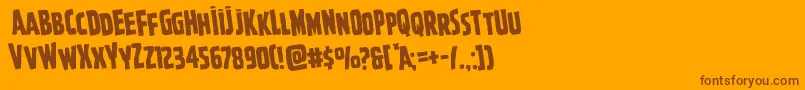 Ghoulishintentrotate Font – Brown Fonts on Orange Background